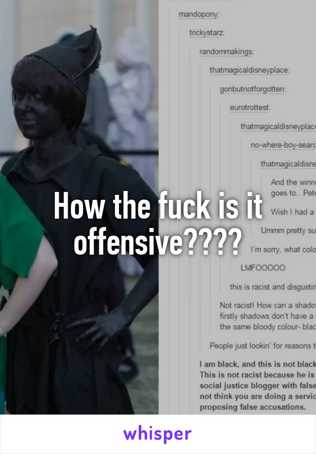 How the fuck is it offensive????