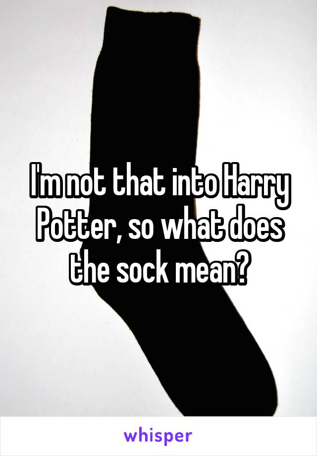 I'm not that into Harry Potter, so what does the sock mean?