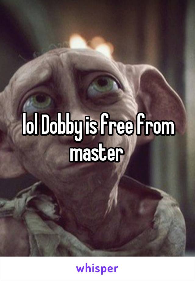 lol Dobby is free from master 