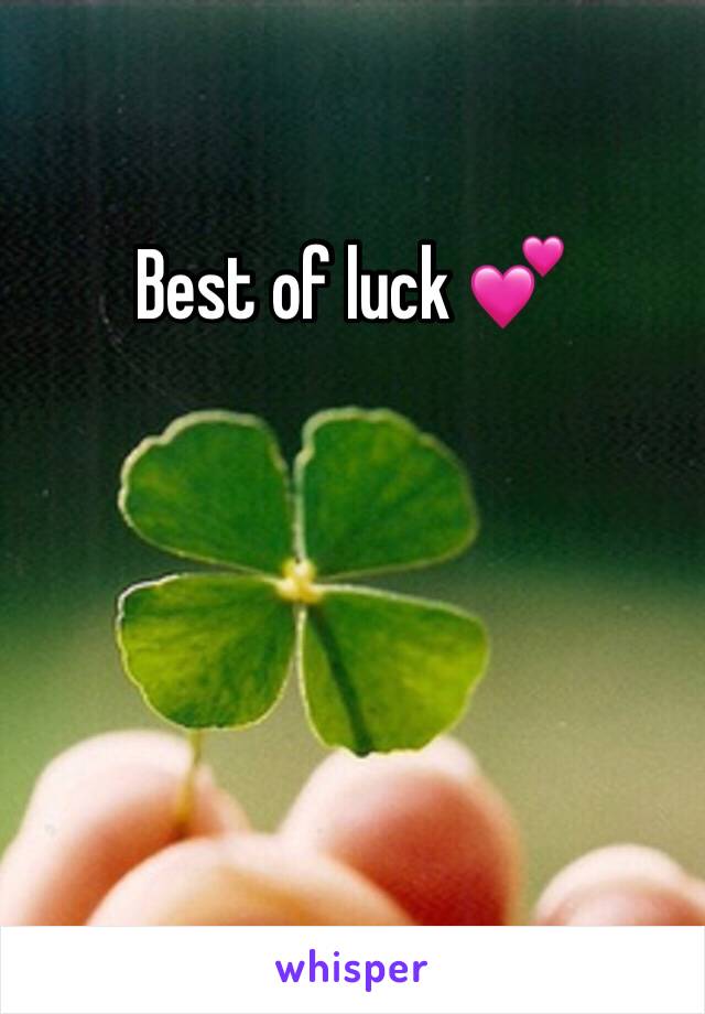 Best of luck 💕