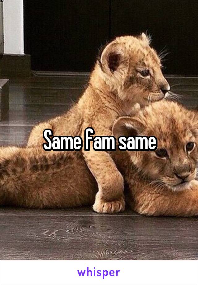 Same fam same