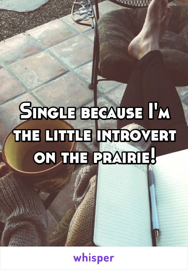 Single because I'm the little introvert on the prairie!