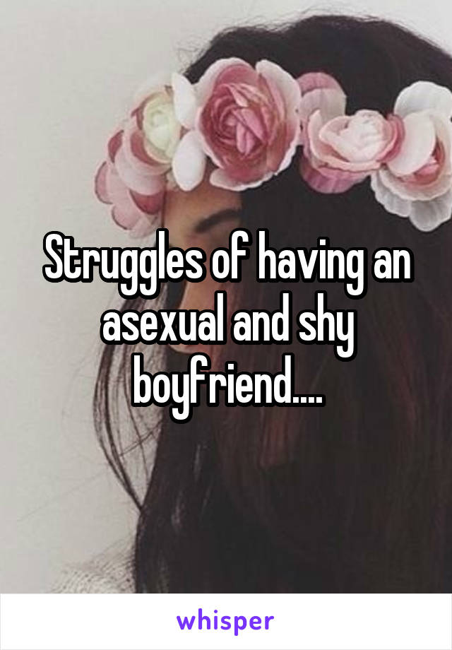 Struggles of having an asexual and shy boyfriend....