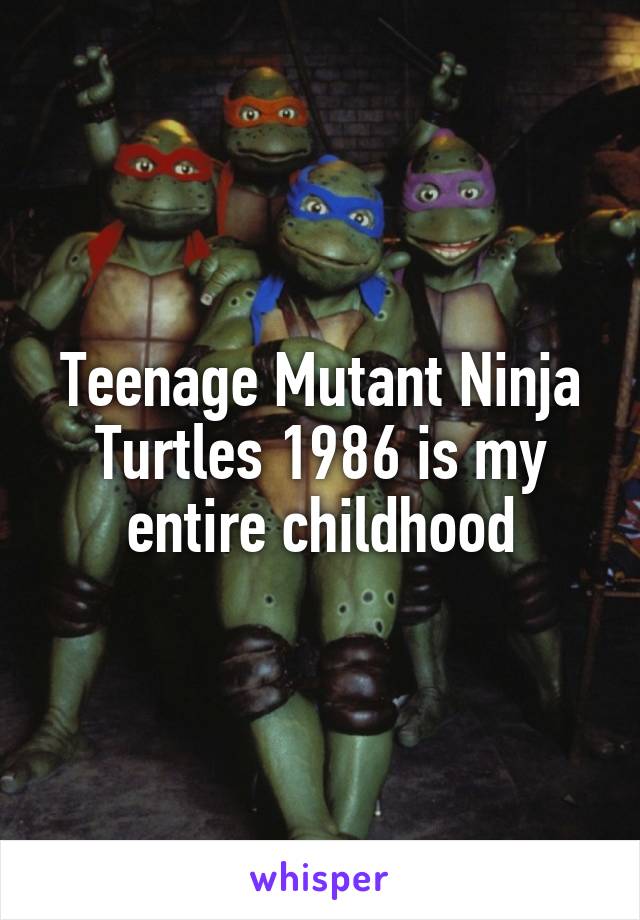 Teenage Mutant Ninja Turtles 1986 is my entire childhood