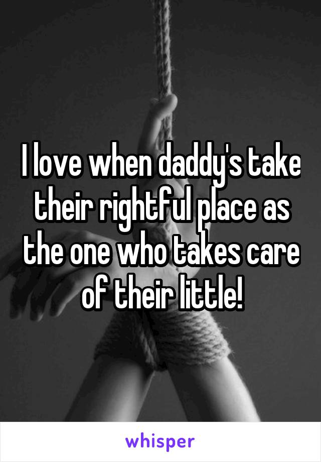 I love when daddy's take their rightful place as the one who takes care of their little!
