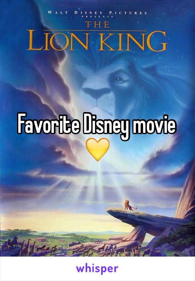 Favorite Disney movie 💛