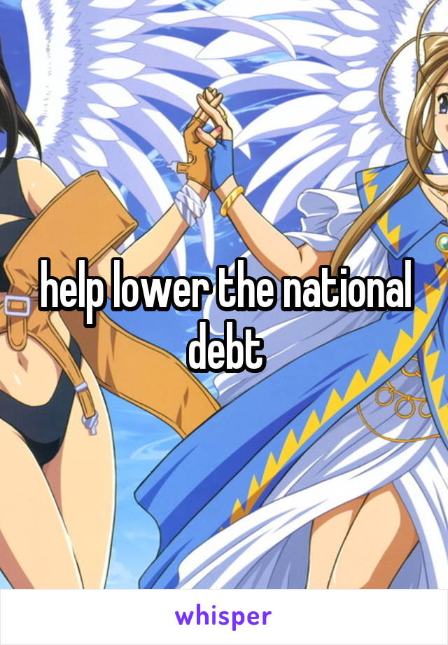 help lower the national debt