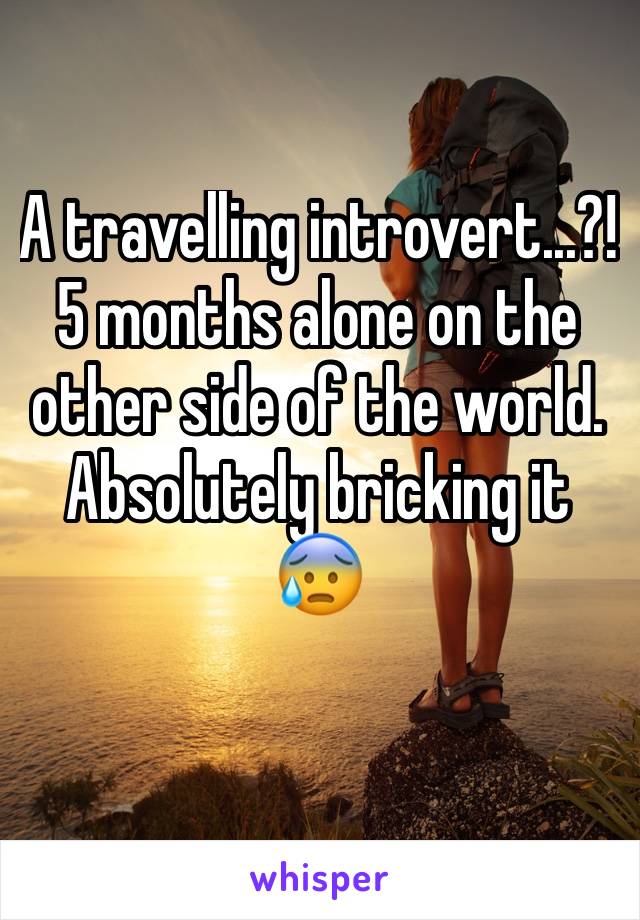 A travelling introvert...?! 5 months alone on the other side of the world. Absolutely bricking it 😰