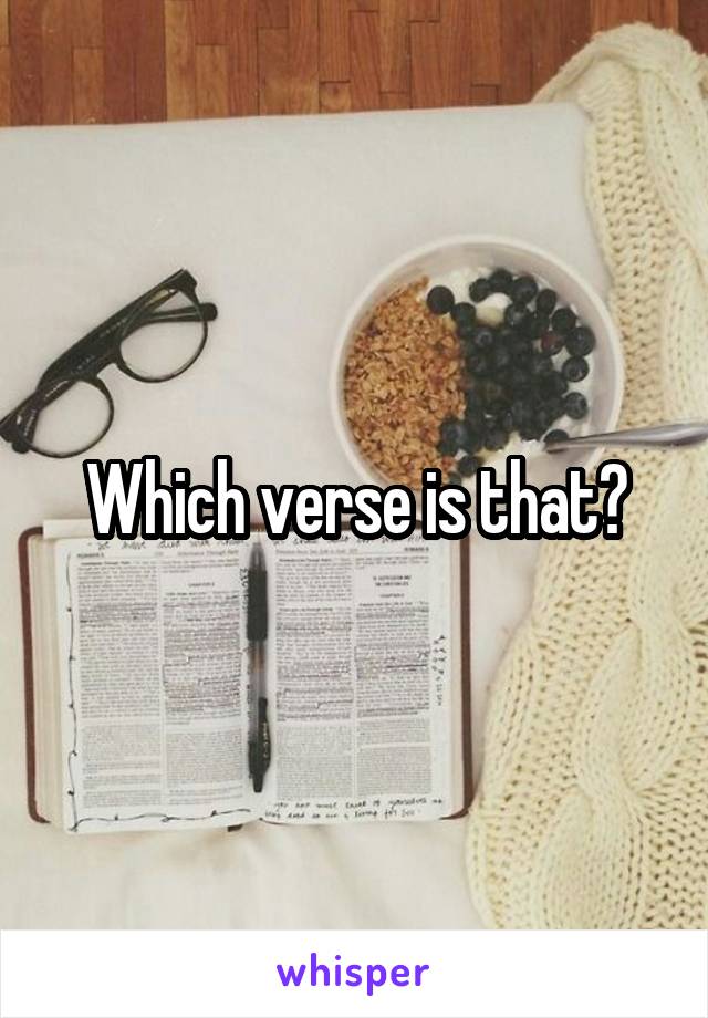 Which verse is that?