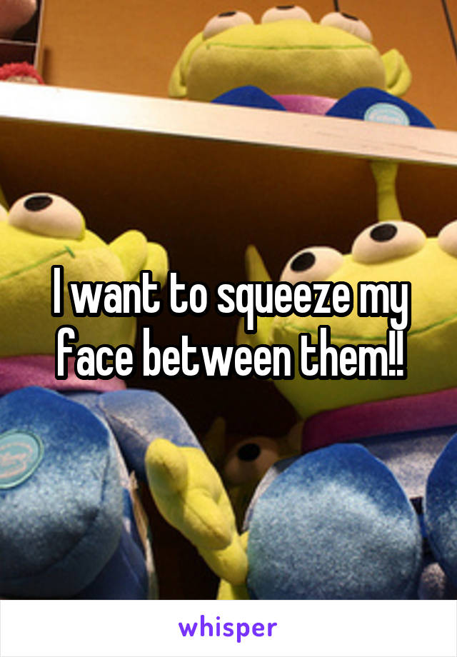 I want to squeeze my face between them!!