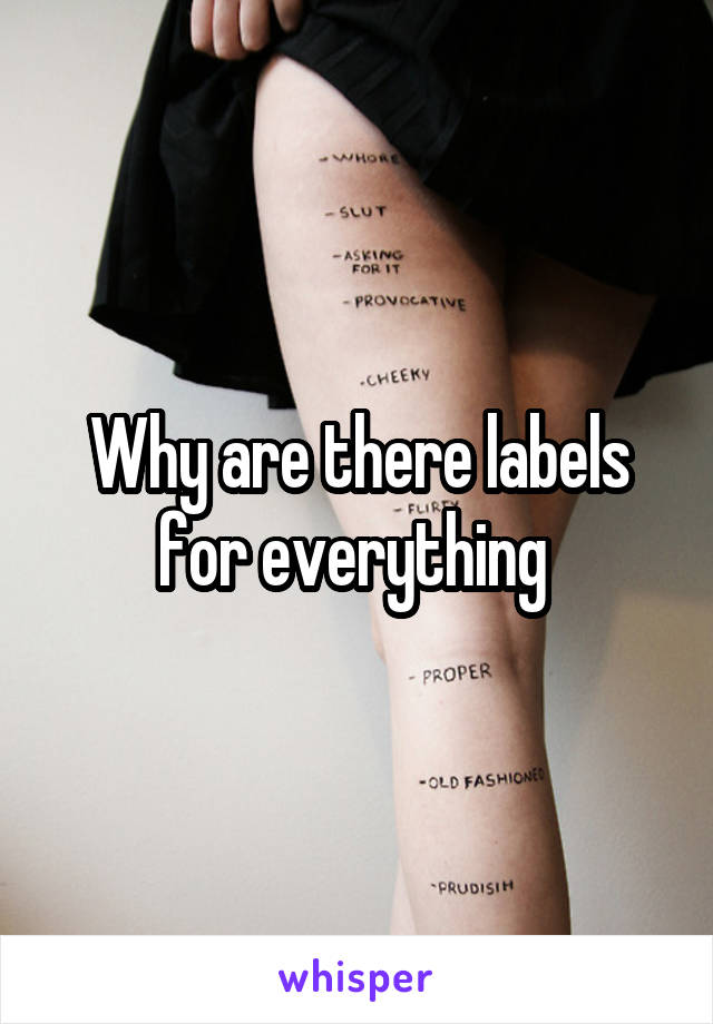 Why are there labels for everything 