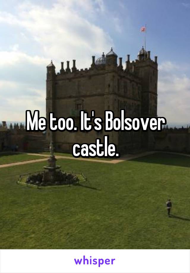 Me too. It's Bolsover castle.