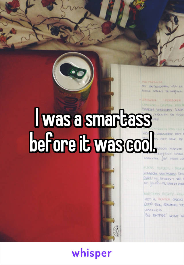 I was a smartass before it was cool.