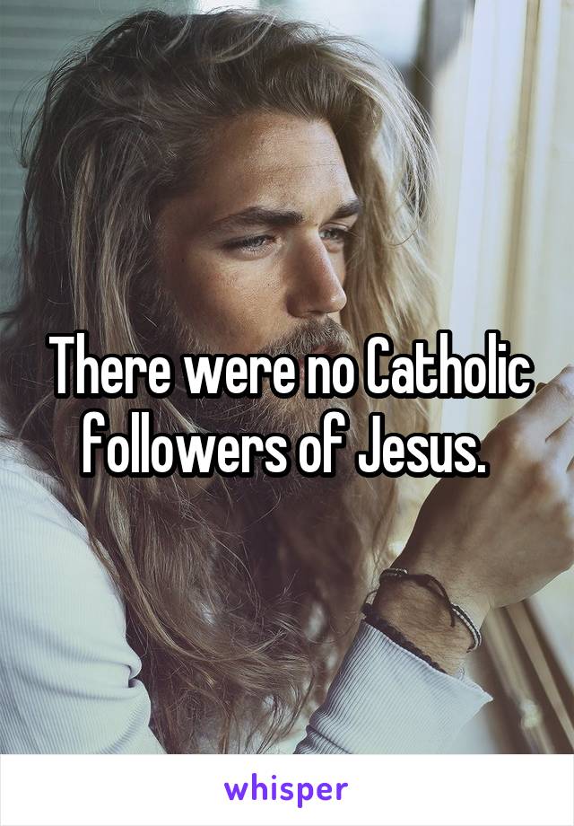 There were no Catholic followers of Jesus. 