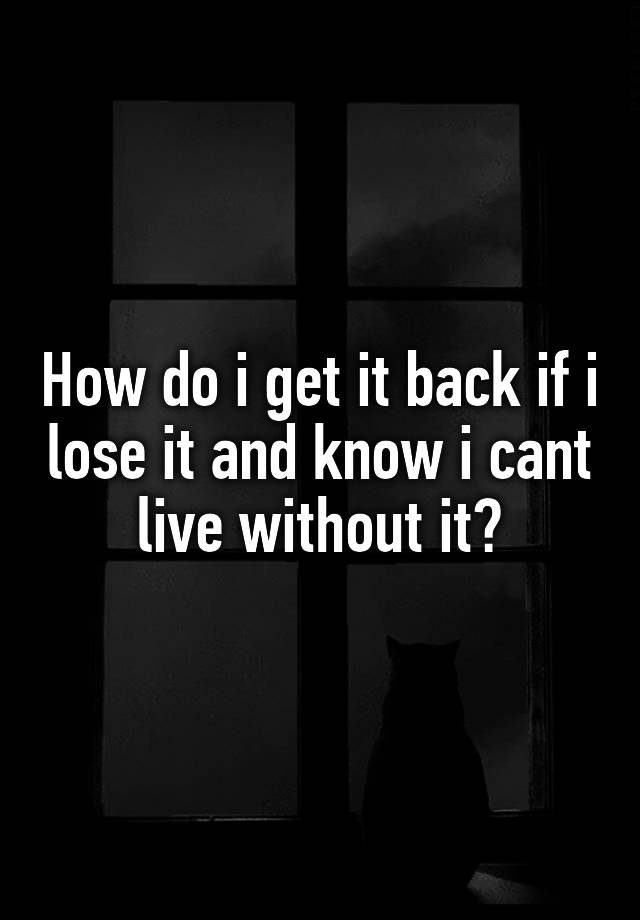 how-do-i-get-it-back-if-i-lose-it-and-know-i-cant-live-without-it