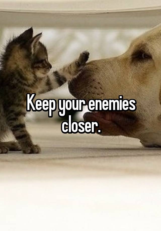 Why Should You Keep Your Enemies Closer