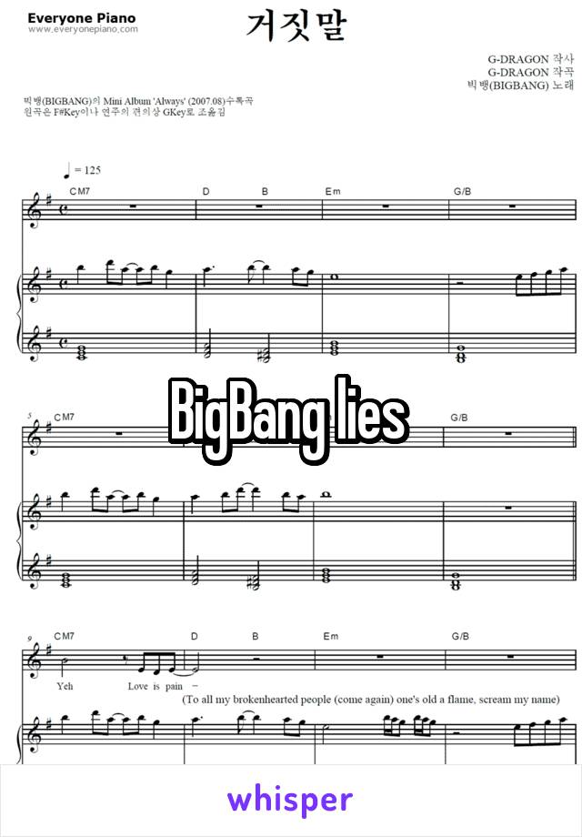 BigBang lies 