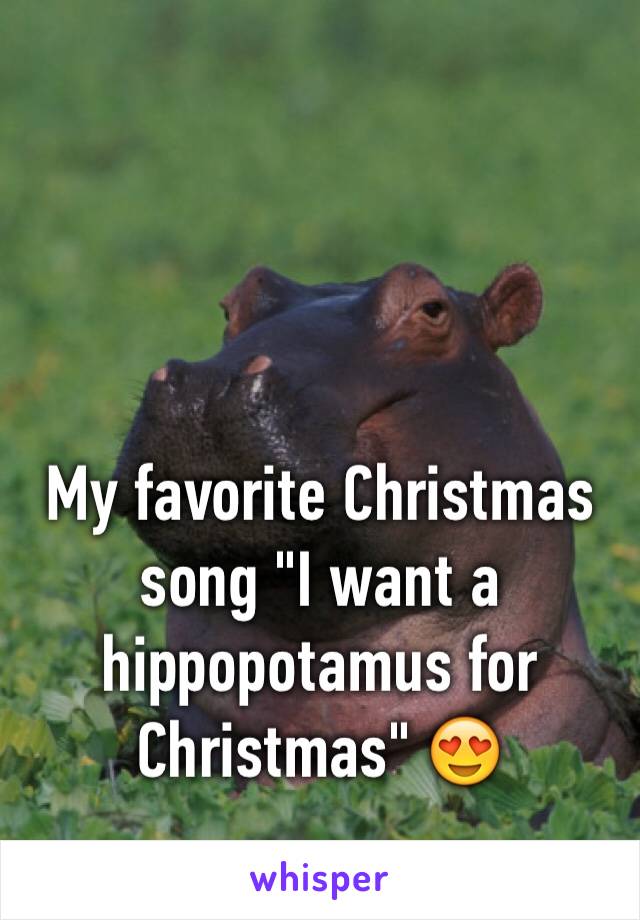 My favorite Christmas song "I want a hippopotamus for Christmas" 😍