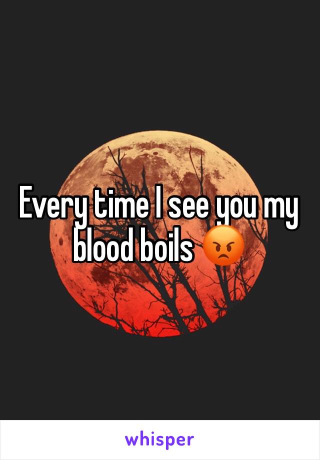 Every time I see you my blood boils 😡