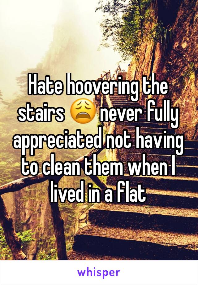 Hate hoovering the stairs 😩 never fully appreciated not having to clean them when I lived in a flat 