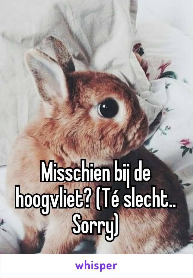 Misschien bij de hoogvliet? (Té slecht.. Sorry)