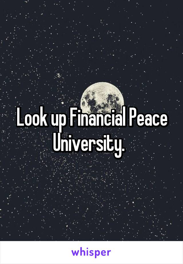 Look up Financial Peace University.  