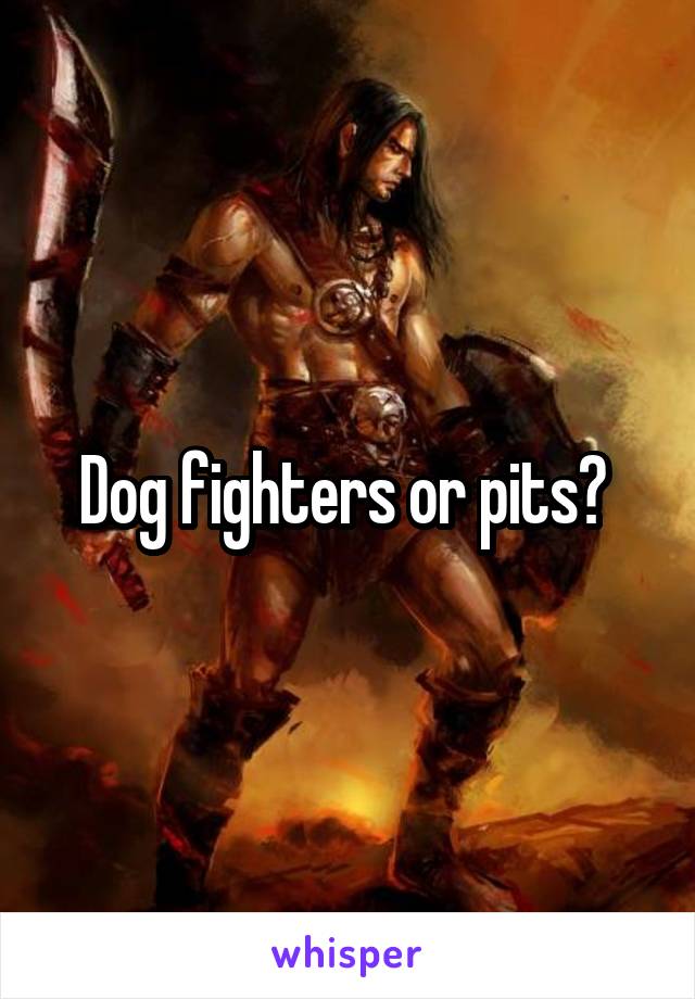Dog fighters or pits? 