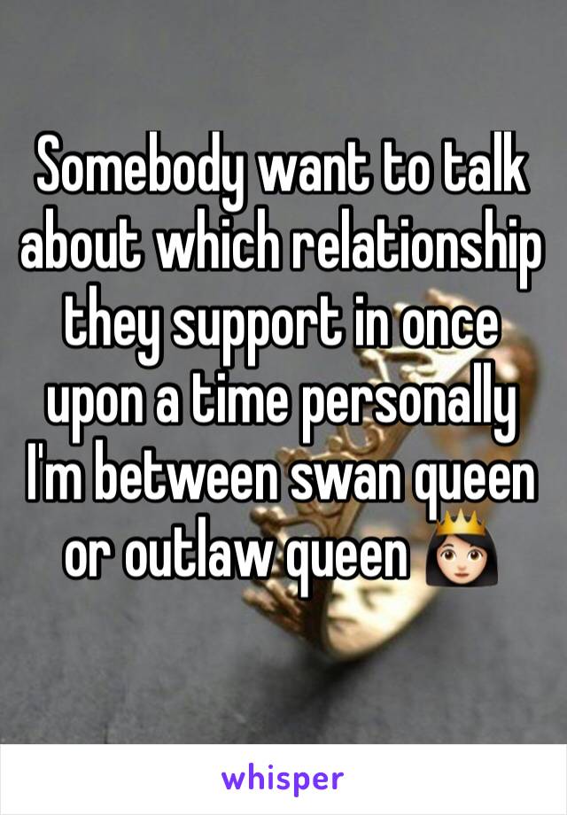 Somebody want to talk about which relationship they support in once upon a time personally I'm between swan queen or outlaw queen 👸🏻 