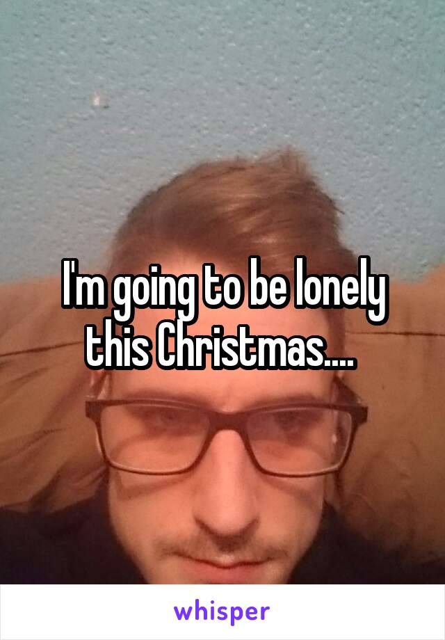 I'm going to be lonely this Christmas.... 