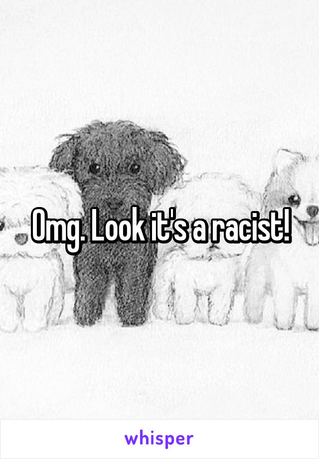 Omg. Look it's a racist!