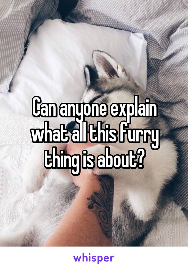 Can anyone explain what all this furry thing is about?