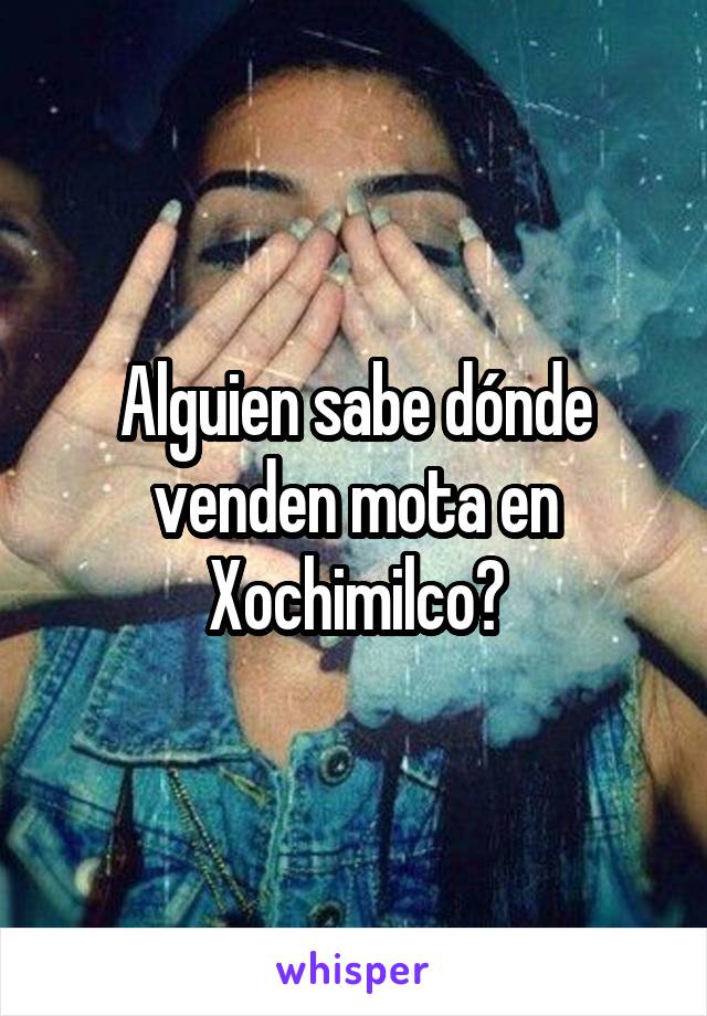 Alguien sabe dónde venden mota en Xochimilco?