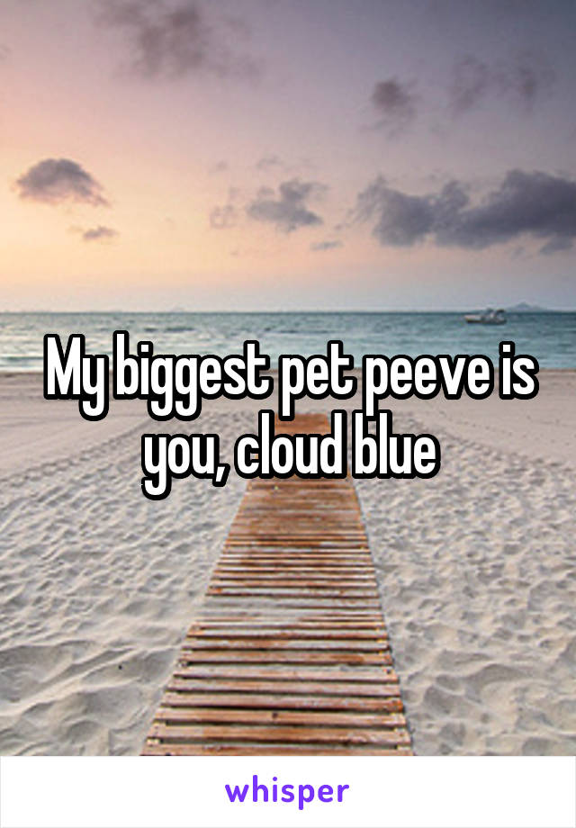 My biggest pet peeve is you, cloud blue