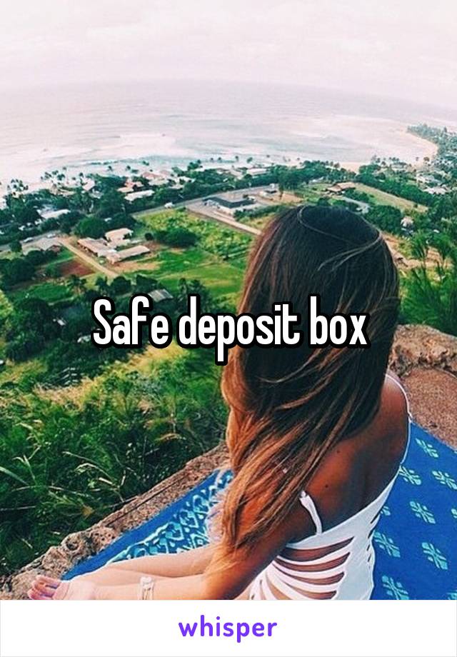 Safe deposit box