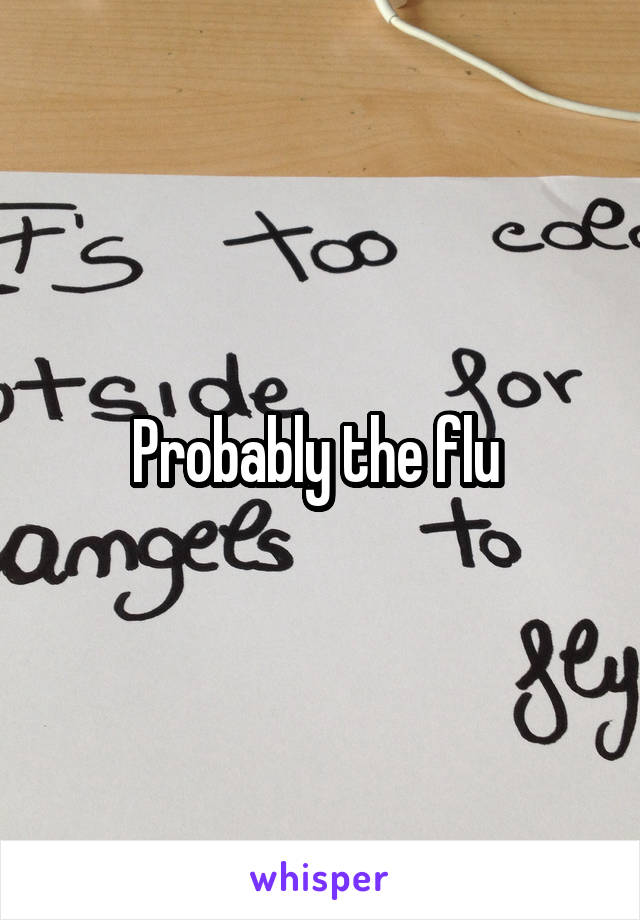 Probably the flu 