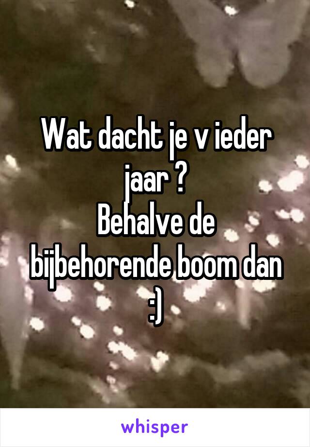 Wat dacht je v ieder jaar ?
Behalve de bijbehorende boom dan :)