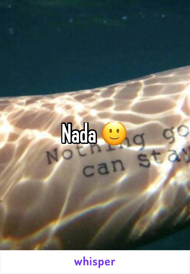 Nada 🙂