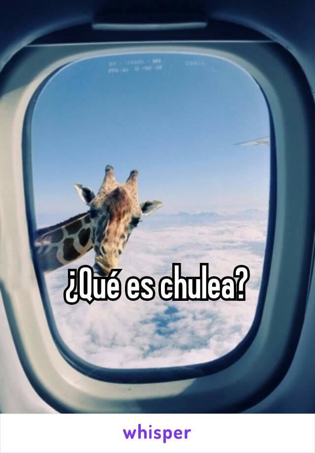 ¿Qué es chulea?