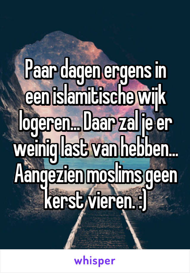 Paar dagen ergens in een islamitische wijk logeren... Daar zal je er weinig last van hebben... Aangezien moslims geen kerst vieren. :)