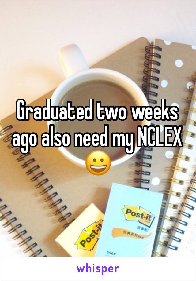 Graduated two weeks ago also need my NCLEX 😀