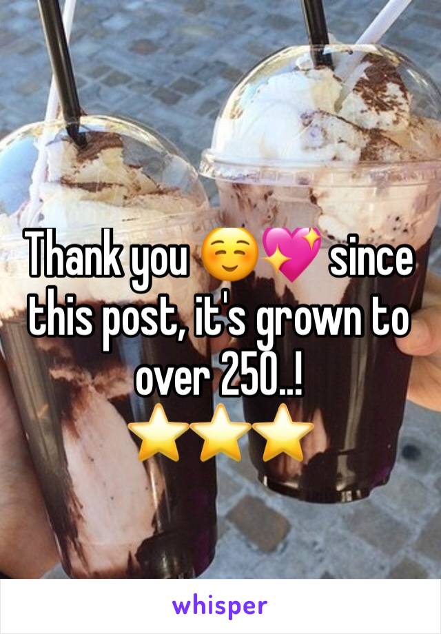 Thank you ☺💖 since this post, it's grown to over 250..! 
⭐⭐⭐