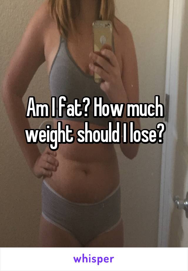 Am I fat? How much weight should I lose?
