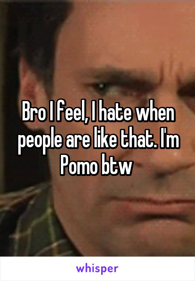 Bro I feel, I hate when people are like that. I'm Pomo btw 