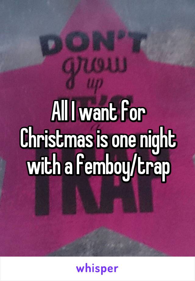 All I want for Christmas is one night with a femboy/trap