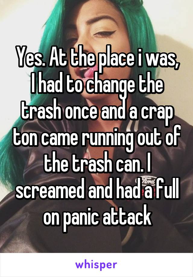 Yes. At the place i was, I had to change the trash once and a crap ton came running out of the trash can. I screamed and had a full on panic attack