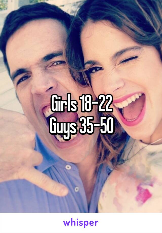 Girls 18-22
Guys 35-50