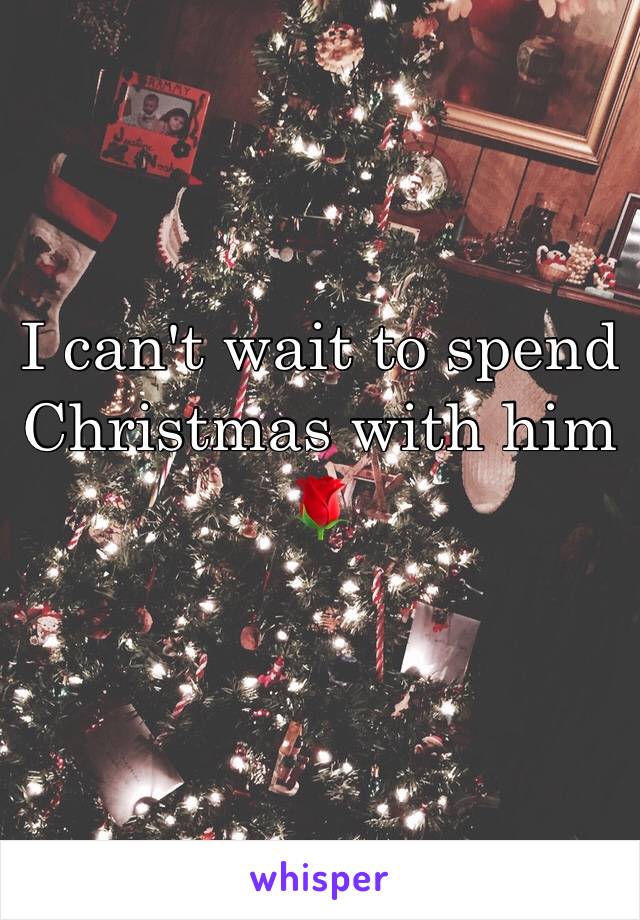 I can't wait to spend Christmas with him 🌹