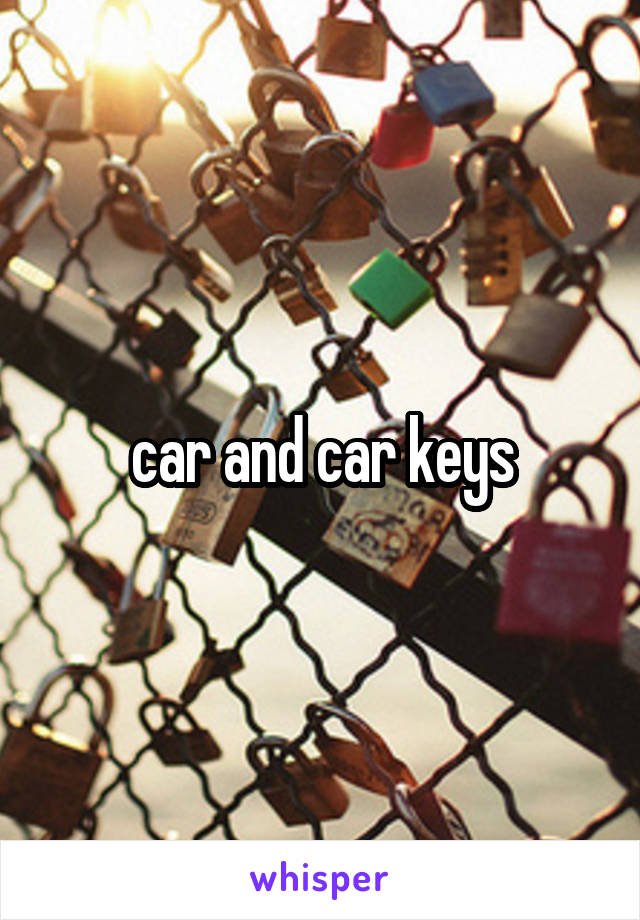 car and car keys