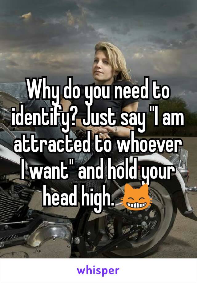 Why do you need to identify? Just say "I am attracted to whoever I want" and hold your head high. 😸