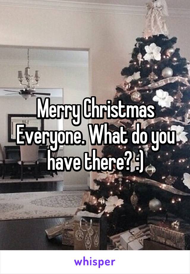 Merry Christmas Everyone. What do you have there? :)